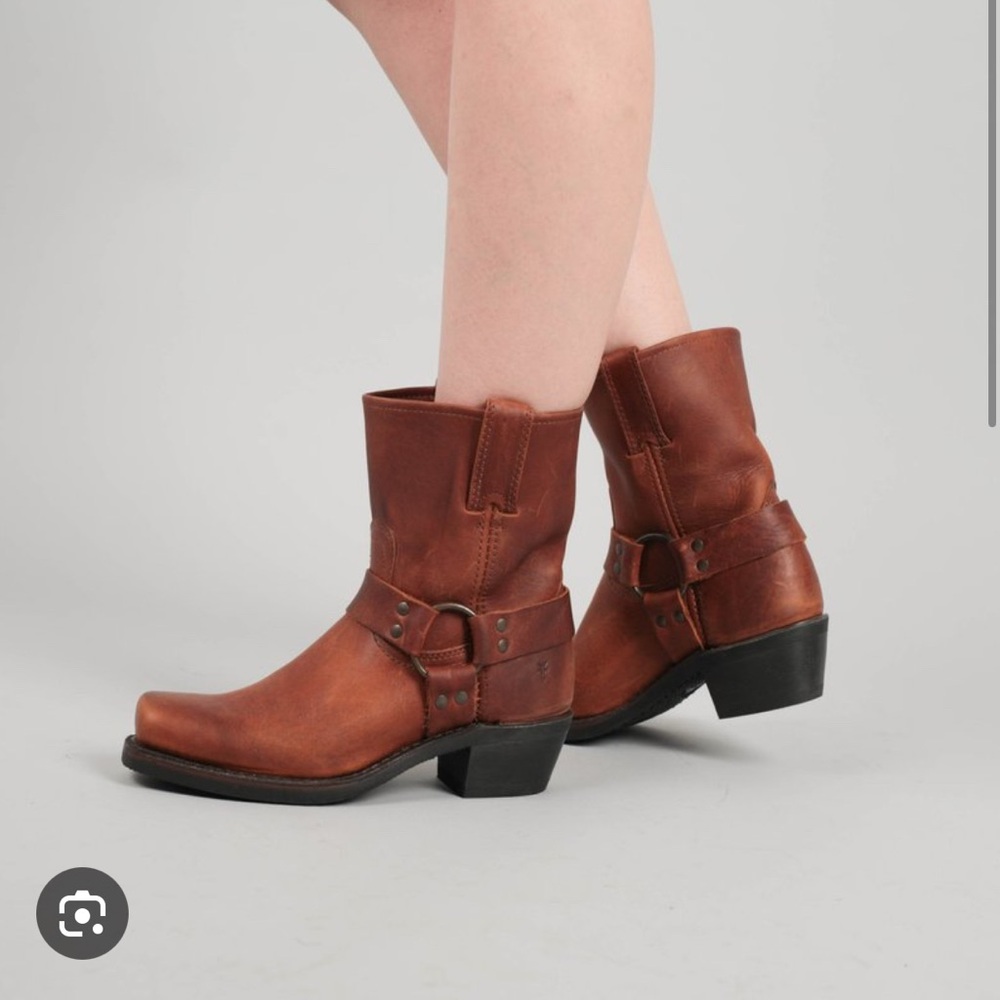 Frye Womens Harness 8R Boot Cognac Womens 10M Rare